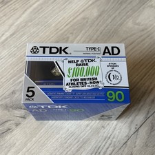 5 Pack TDK AD90 Type 1 Normal Position AD 90 Tape Cassette