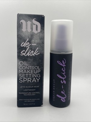 Urban Decay De-Slick Oil Control Makeup Setting Spray 4.0 oz /118 ml NEW