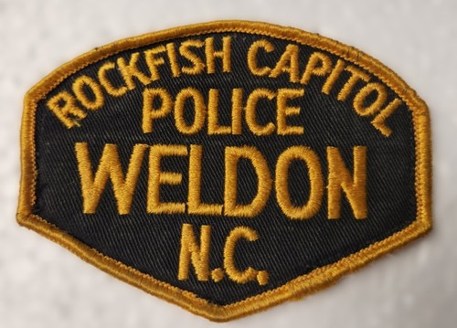 Vintage Weldon NC Police Patch Halifax County North Carolina Rockfish Capitol