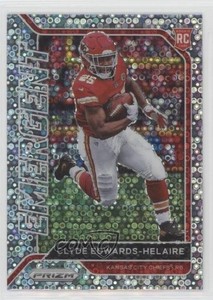2020 Panini Prizm Emergent No Huddle Prizm Clyde Edwards-Helaire #3 Rookie RC