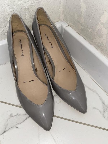 Women Red Herring Heels Silver 40