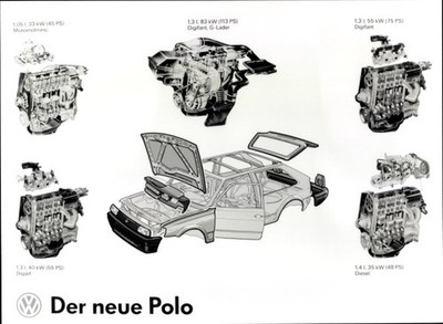 Photo Car, Volkswagen Polo, Vortex Chamber Diesel, Gasoline Engine - 10772745