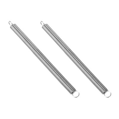 Extension Spring, 2pcs Wire Diameter 0.03'', OD 0.31'', Free Length 4.7'', Silver