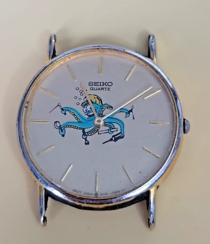 Seiko Quartz 5Y30-7009 31mm Custom Dial Corporate Award Watch 1989 Vintage G107