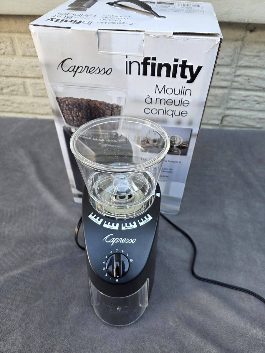 Capresso 560 Infinity Conical Burr Coffee Grinder Black