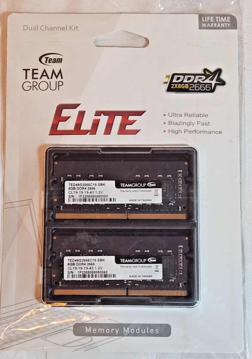 Team Group PC4-19200 (DDR4-2400) Bus Speed Computer RAM 16 GB