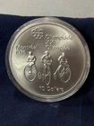 Sterling Silver Round 1976 Montreal Olympics Cycling 10 Dollar Coin