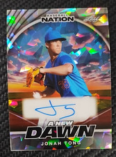 2025 Leaf Vivid Jonah Tong Crystals Refractor 12/15 AUTO Rookie NY METS #NAJT2