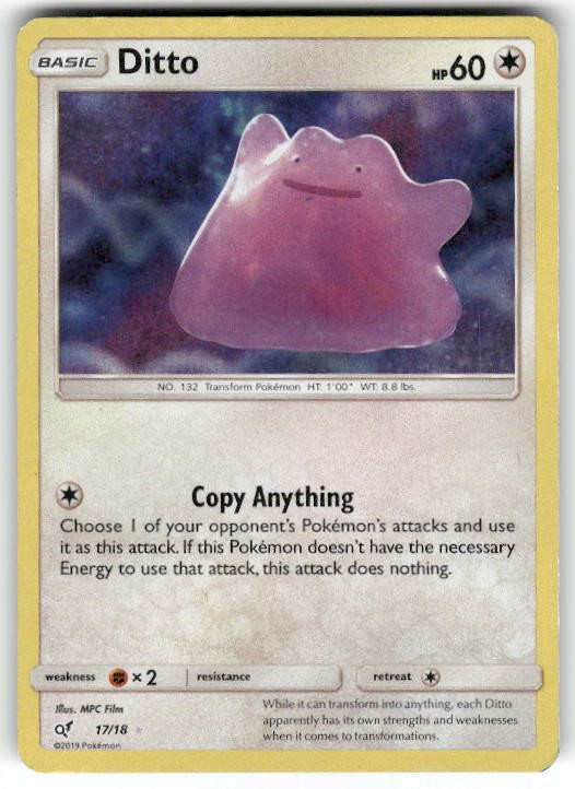 Ditto 17/18 | Detective Pikachu Pokemon Holo | MP