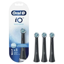 ( Pack of 3 ) Genuine Oral-B iO Ultimate Clean Replacement Brush Heads ~ Black