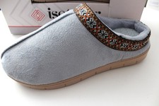 ISOTONER Signature Womens Clara Slippers Size MD 7.5-8 Blue Micros Retail 44