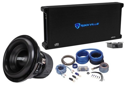 Sundown Audio M12 D1 12'' 2000 Watt RMS Car Subwoofer+Mono Amplifier+Amp Kit