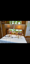 Pair Porta Romana Gold Table Lamps Silk Shades Large Statement Designer Lights