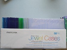 50 Pk CD Jewel Case Trays, Clear /colored bonus 16 Mixed Colors New used LOT