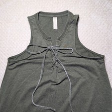 Altar'd State Olive Green Lace Up Swing Dress Small