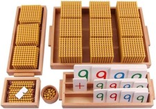 Montessori Golden Beads Materials Decimal System Bank Game Montessori Math Toys