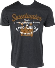 Sweetwater Retro Reels Graphic T-shirt - Charcoal, Large 2-pack Bundle