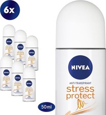 Nivea Stress Protect Antiperspirant Roll On 1.69 fl oz for Women 48 hr PACK OF 6