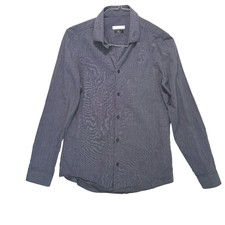 authentic VERSACE COLLECTION "Trend" navy long sleeve button down men's shirt 39