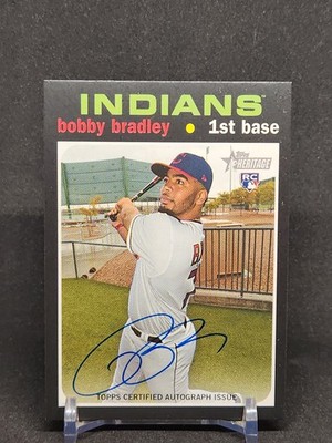 2020 Topps Heritage #ROA-BBR Bobby Bradley RC - Real One Auto Rookie