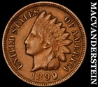 1899 Indian Head Cent-Extra Fine/Almost Unc Scarce Better Date No Reserve #i6536