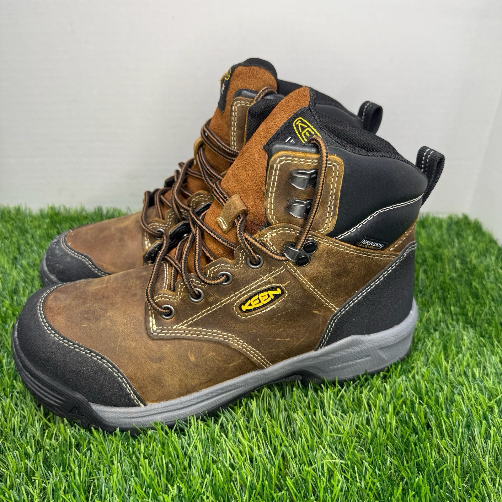 Stivali da lavoro KEEN Utility Evanston 6 uomo US 8 EE bisonte nero punta morbida Wp