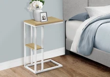 Modern C-Shaped Accent Table: End, Side, Snack for Living, Bedroom