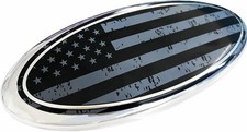 9inch Emblem, Front Grille Tailgate Rear A Size: 9 InchColor: Chrome and Black