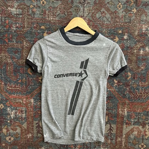 VTG Converse Logo Ringer Tee Shirt 70s 80s