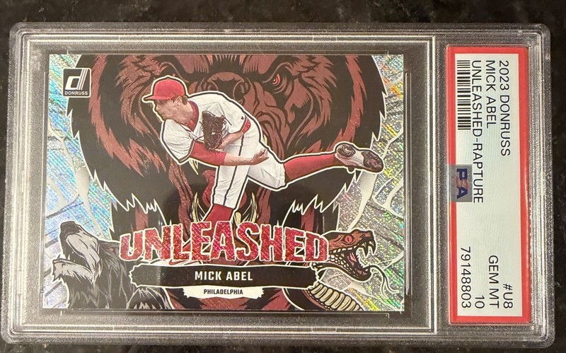 2023 Donruss Baseball Mick Abel - Unleashed - Green Card #U8 PSA GEM MT 10