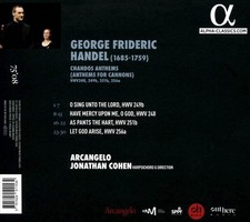 ARCANGELO / JONATHAN COHEN HANDEL: CHANDOS ANTHEMS (ANTHEMS FOR CANNONS) HWV248,