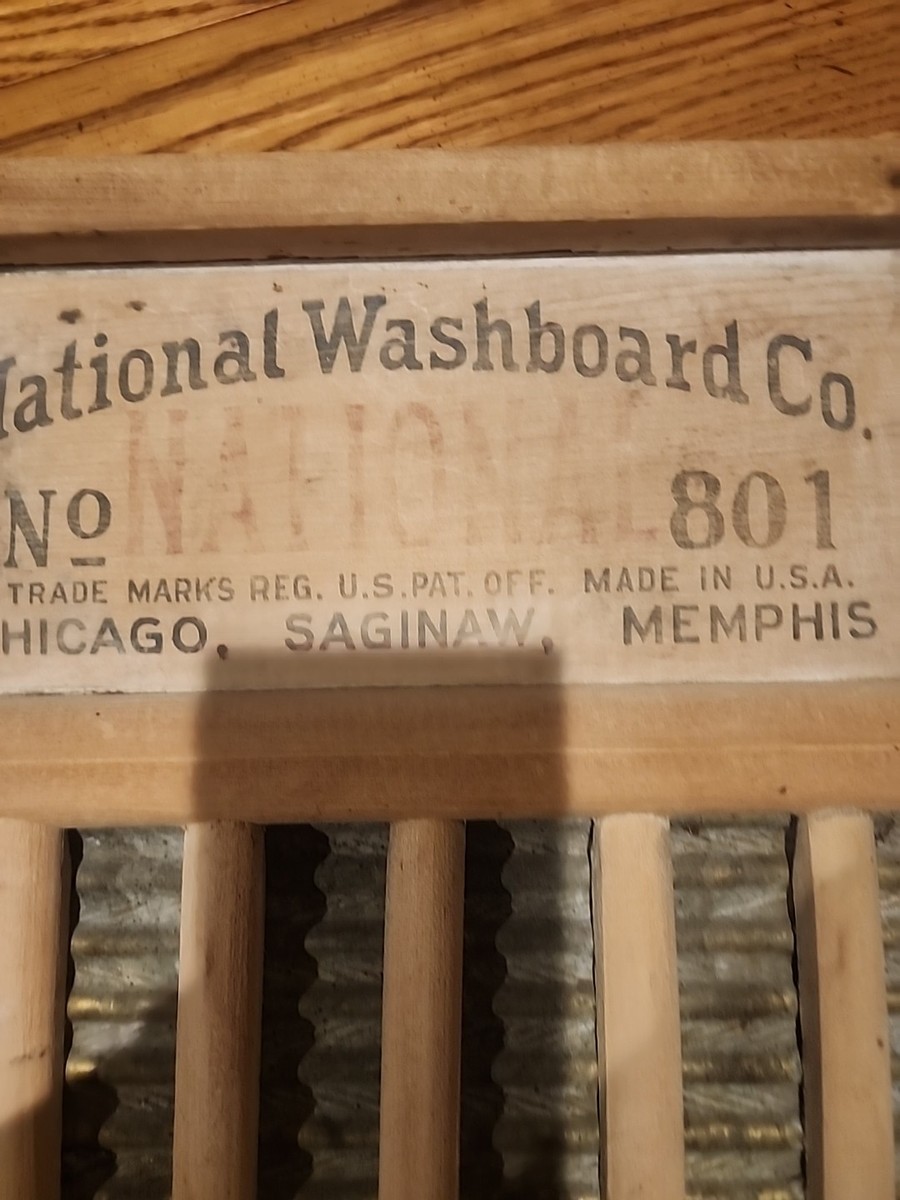 Antique National Washboard Co. No. 801 Early 19th Century Circa