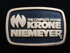 RF07127 VINTAGE 1970s KRONE NIEMEYER THE COMPLETE SYSTEM SOLID BRASS BUCKLE