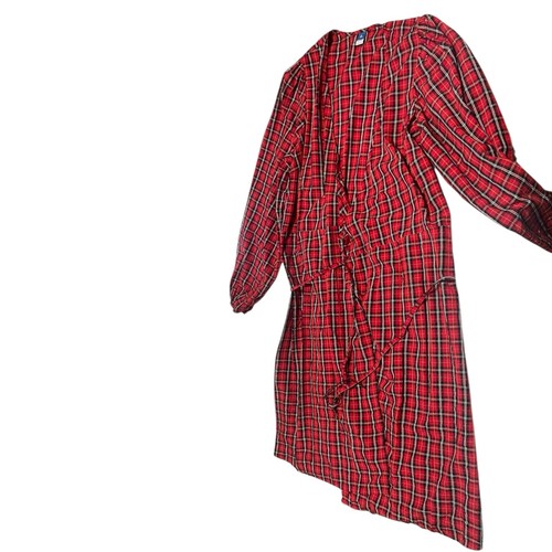 Old Navy long sleeve Wrap mini dress small modal plaid print woman XL Tall - Picture 5 of 13