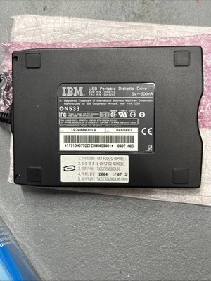 IBM USB Portable Floppy Drive FD-05PUB Bundle w/ 10 Sealed Verbatim Discs