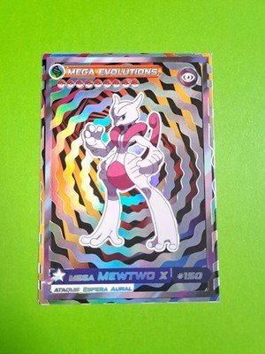 CARD MEGA MEWTWO X - POKEMON 2025 COLECCIONES GALAXY #08 - NINTENDO FOIL SPECIAL