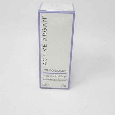 Active Argan Hydration Lockdown Hyaluronic Acid Drops 1.0 fl oz NEW SEALED