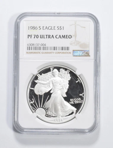 PF70 1986 PROOF American Silver Eagle $1 NGC PR Ucam *2830