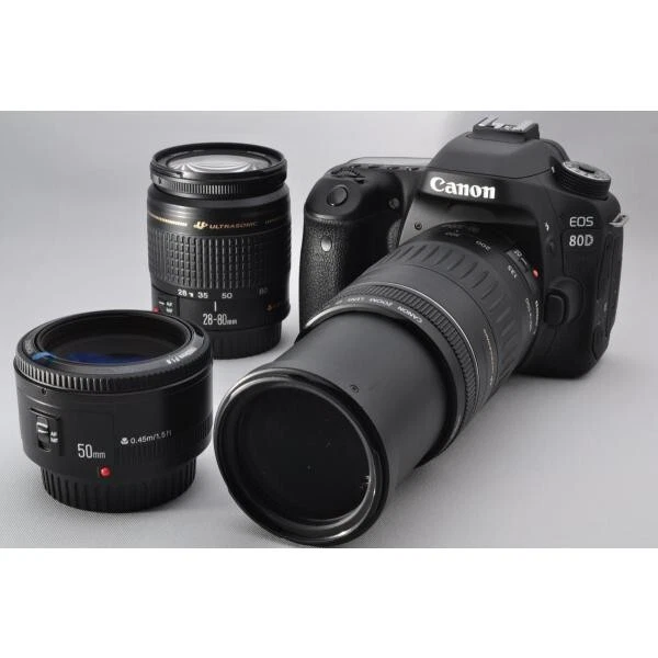 CANON Digital SLR 80D Festbrennweite & Standard & Super Tele Triple Objektiv ... - Bild 2 von 4