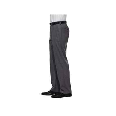Haggar Uomo Pantalone Classico Vita Elastica | Grigio, Taglia 36Wx32L, Tessuto Riciclato Confortevole - 4