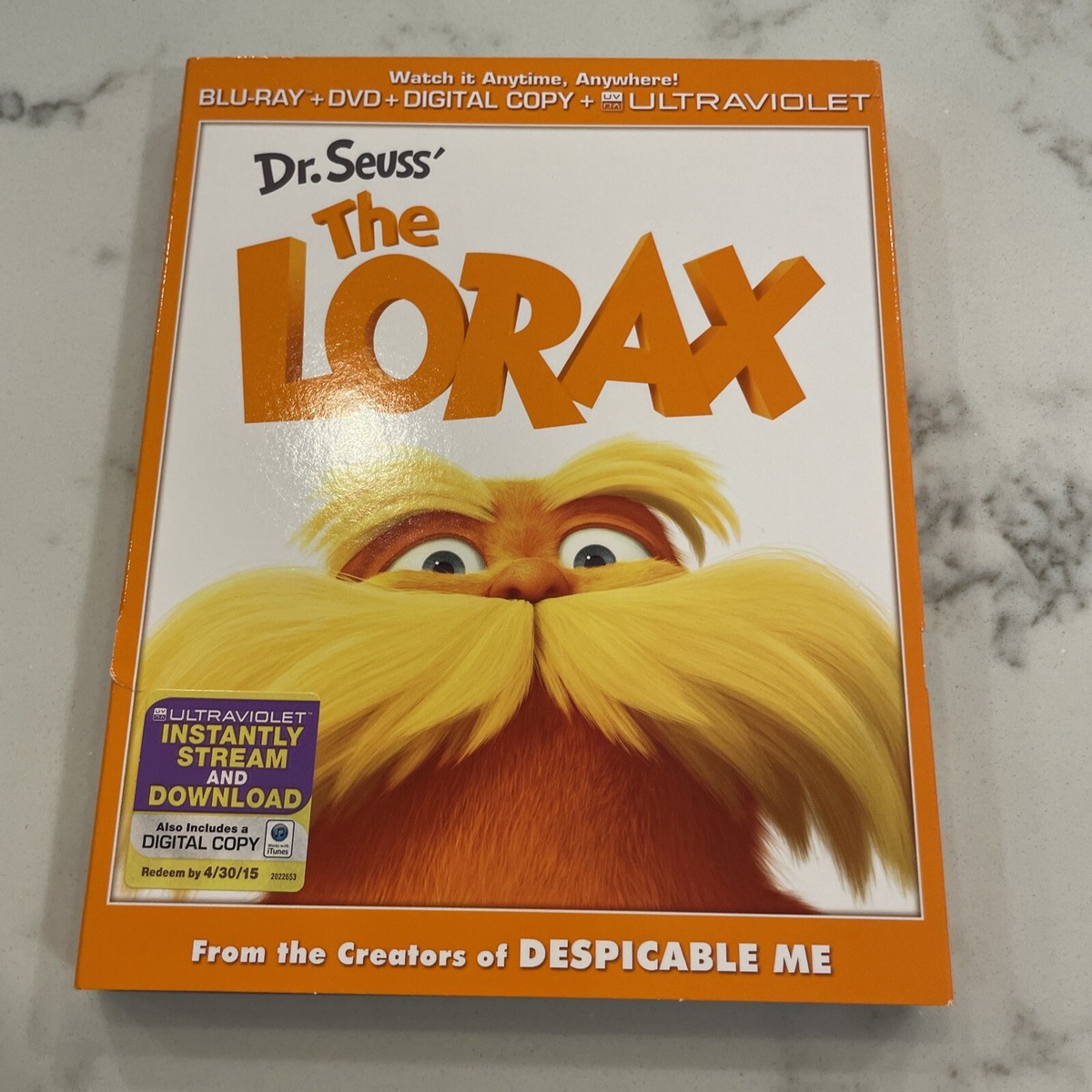 Dr. Seuss' The Lorax (Blu-ray/DVD, 2012, 2-Disc Set) w/Target
