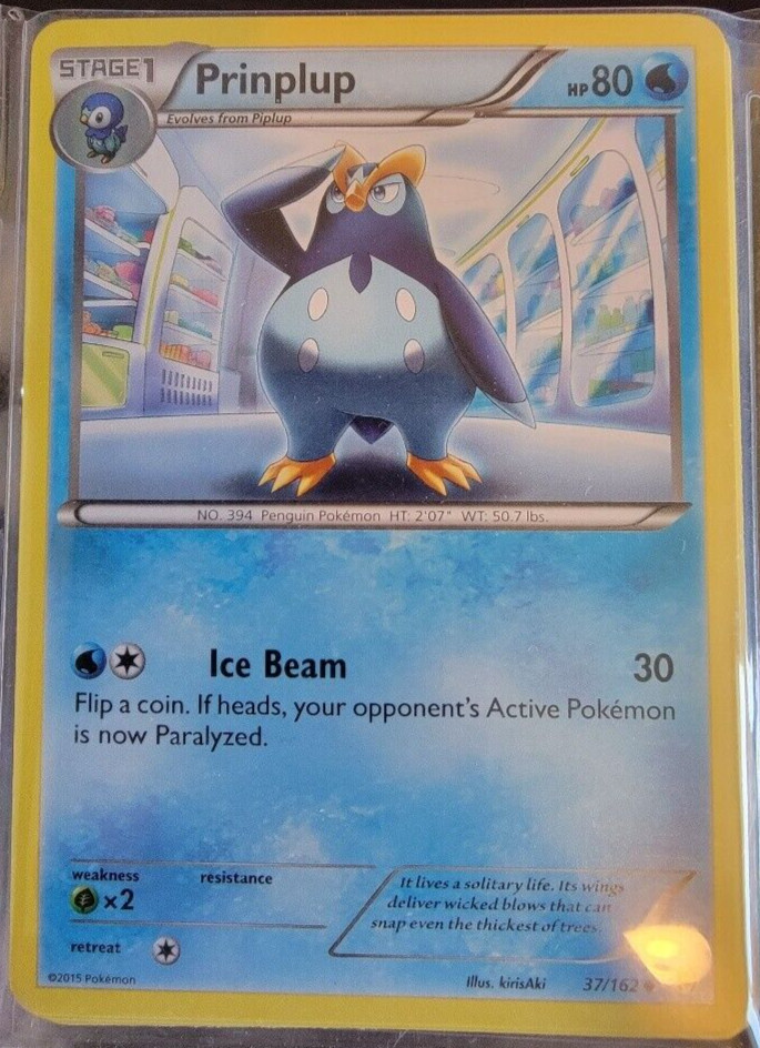 Prinplup # 37/162 XY: Breakthrough Set Pokemon Trading Cards TCG Game NM/MINT