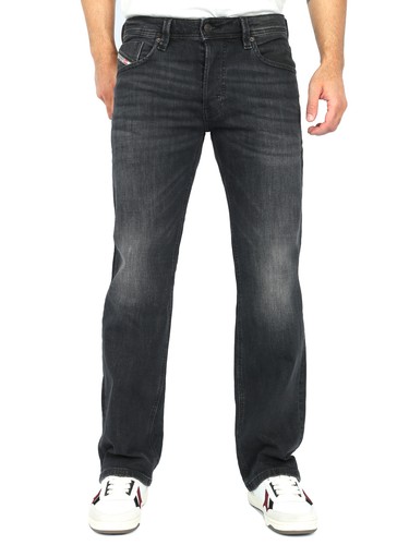 Diesel Larkee-X - Mens Regular Straight Fit Jeans - Black, Blue, Grey - Afbeelding 11 van 19