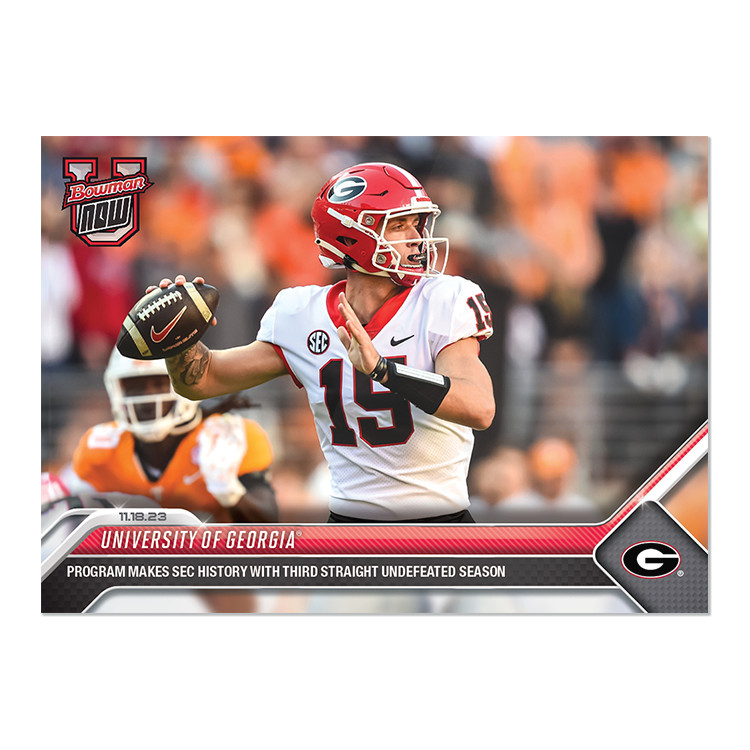 2023 NCAA BOWMAN U TOPPS NOW 29 UNVERSITY OF GEORGIA