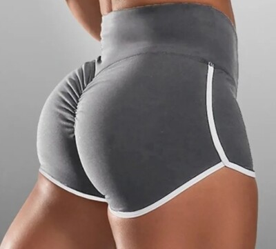 Damen Push Up Leggings kurze Yoga Sporthose Hohe Taille Größe S