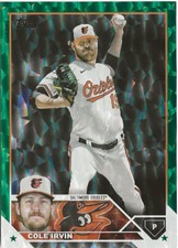 2023 Topps Cole Irvin Green Foil 323/499 Baltimore Orioles