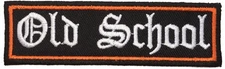 Old School Embroidered Iron On Sew On MC Biker Patch 3.5 x 1.0 inch