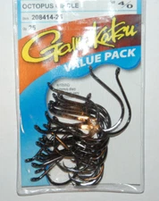 gamakatsu octopus circle hooks 4/0 25 pr pack 208414-25 value pack authentic