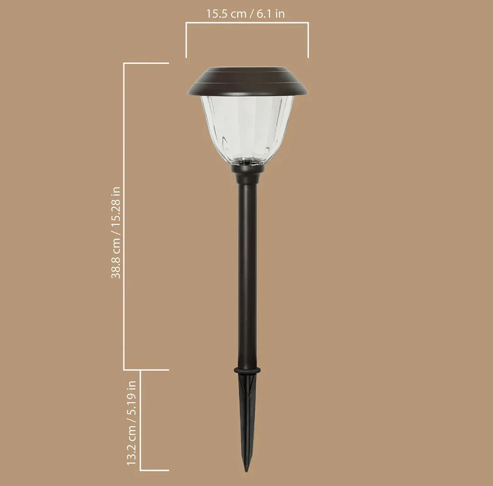 MEMBER'S MARK BRONCE FROTADO CON ACEITE LED LUCES DE CAMINO SOLAR, paquete de 5 Foto 4 de 4