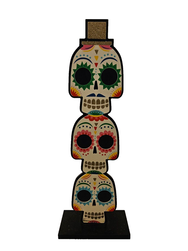 Sugar Skull Table Decor - Target Hyde & EEK! Halloween Three Tiered Display NEW